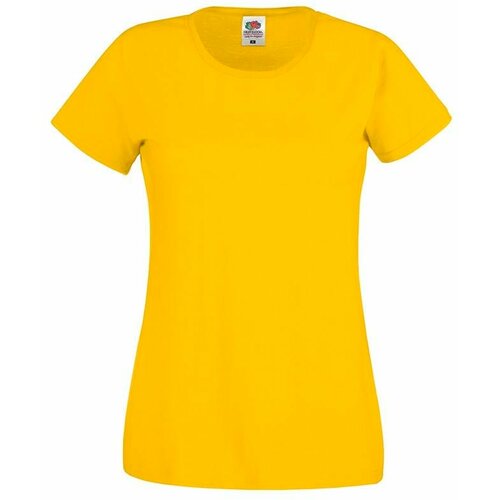 Fruit Of The Loom Yellow Women's T-shirt Lady fit Original Cene
