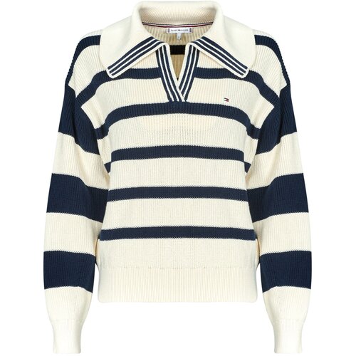 Tommy Hilfiger CO CARDI STITCH OPEN POLO SWT LS Bež Slike