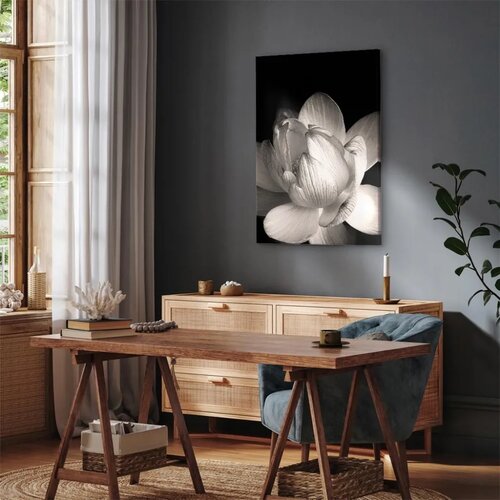  Slika - Delicacy of Petals in Nature (1-part) - Flower in Black and White 20x30 Slike