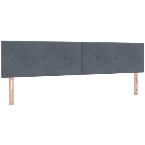 VidaXL vzglavje s gumbi temno sivo 200 cm iz žameta, (22008405) Slike