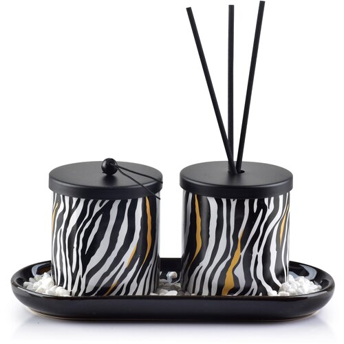 Mondex Di&scaron;avni Difuzor + Sveča 23X9Xh9Cm Zebra, (5000208346) Cene