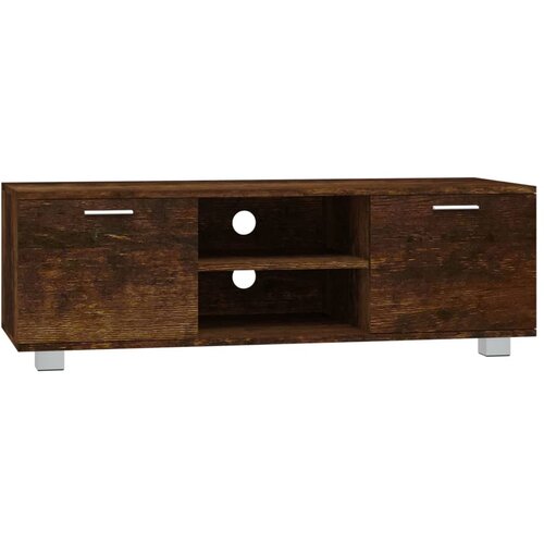Maison Chic TV omarica - TV stojalo - Televizijska omarica dimljeni hrast 120x40,5x35 cm inženirski les, (21702010) Cene