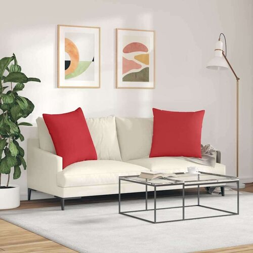 VidaXL jastučići za sofu 2 pcs crvena 60 x 60 cm tkanina Slike