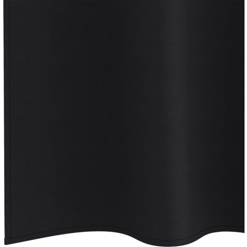 vidaXL Zavese z zavesami 2 pcs Črna 140 x 140 cm Poliester Cene