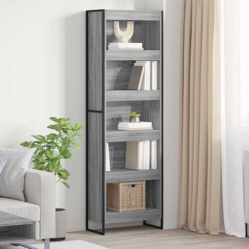 vidaXL Ormarić za knjige 2 pcs Siva Sonoma 80 x 30 x 155 cm Cene