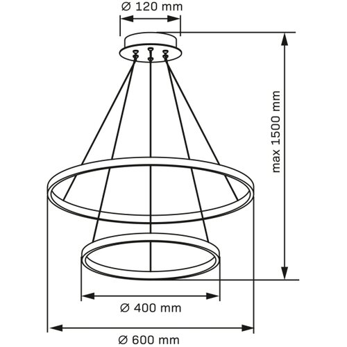  LED luster na sajli LEA LED/35W/230V 4000K prečnik 60 cm hrom Slike