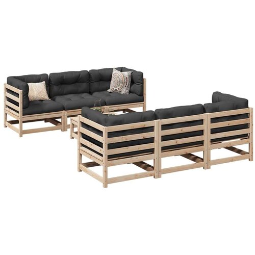  7-dijelni set vrtnih sofa od masivne borovine Cene