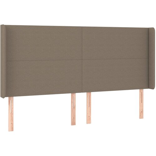 Maison Chic posteljno vzglavje - vzglavna omarica - nočna omarica z u&scaron;esi taupe 203x16x118/128 cm blago, (21711211) Cene