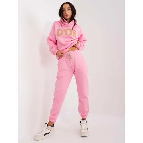 Fashion Hunters Pink Two-Piece Women's Tracksuit