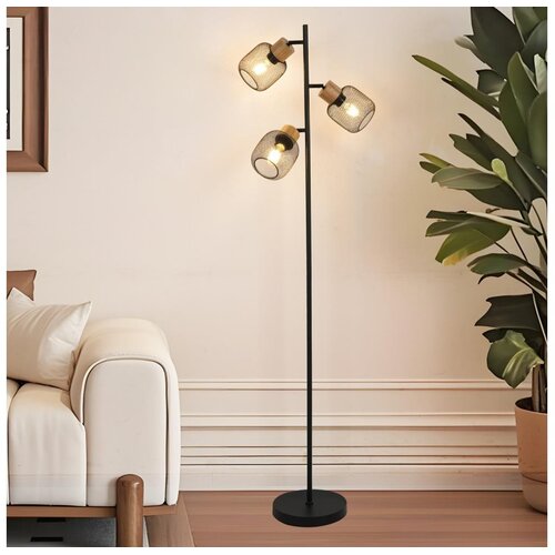 brilagi - podna lampa basklite 3xE27/15W/230V drvo/crna Cene