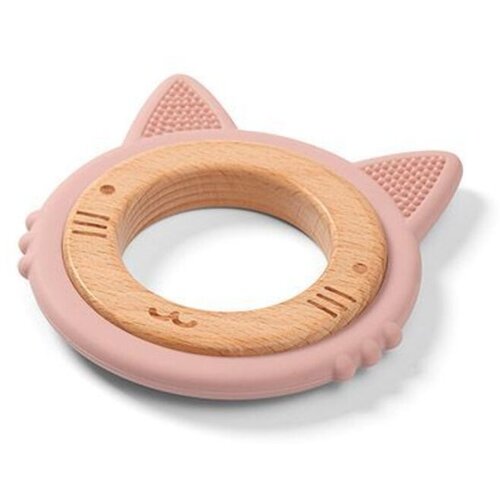 BabyOno Wooden & Silicone Teether grickalica za bebe Kitten 1 kom Cijene