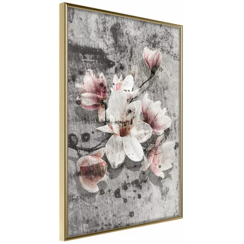  Poster - Flowers on Concrete 30x45