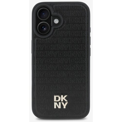 Dkny PU Leather Repeat Pattern Stack Logo MagSafe Zadn&amp;iacute; Kryt pro iPhone 16 Black Ovitek za telefon Vijolična Slike