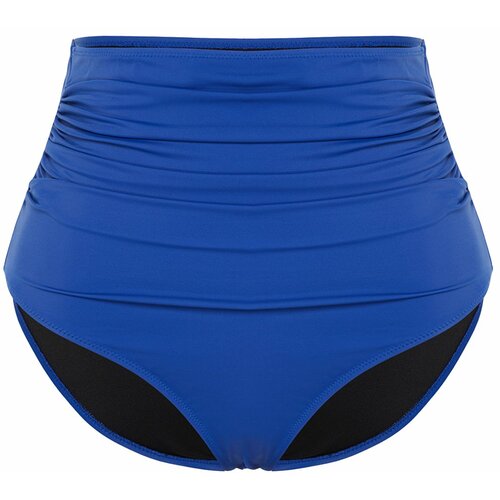 Trendyol Curve Navy Blue High Waist Corset Slimming Effect Bikini Bottom Cene