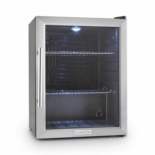 Klarstein Beersafe XL, 60-litrski hladilnik, energijski razred D, steklena vrata, nerjaveče jeklo