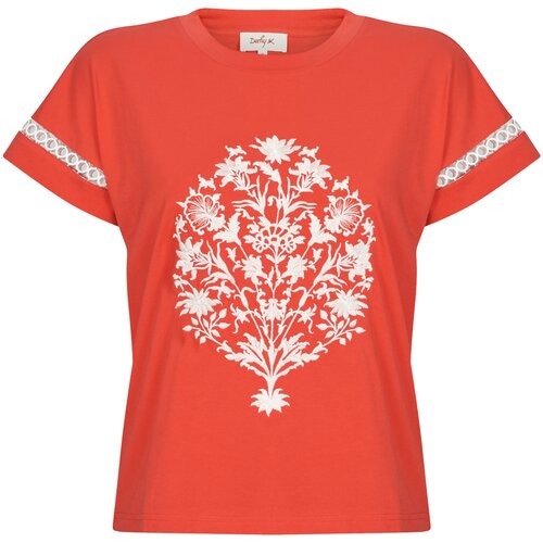 Derhy Majice s kratkimi rokavi ZIBELINE TEE SHIRT Oranžna Cene