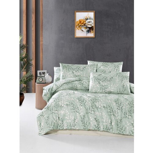  marfa greenwhite ranforce single quilt cover set (eu) (it) Cene