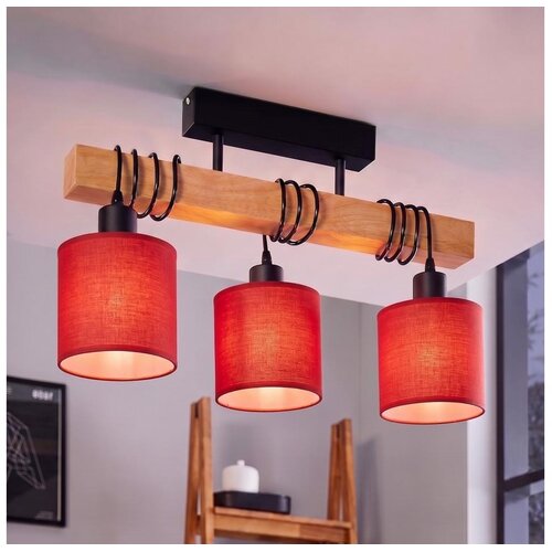 Brilagi plafonski luster NUBILA 3xE27/60W/230V borovina/crvena Cene