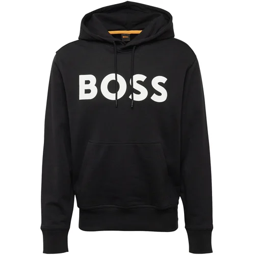 BOSS Orange Sweater majica crna / bijela