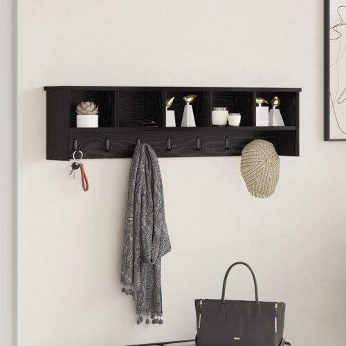 vidaXL Nadwyčajna obešalnik za plašče Črni hrast 100 x 16 x 26 cm Cene