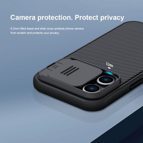 Nillkin maska za iPhone 14 Pro Max 6.7 CamShield Pro Magnetic crna Slike
