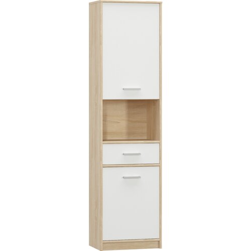 Kondela Regal 2D1S, bela/hrast sonoma, TEYO Cene