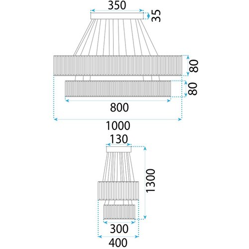Toolight Viseća LED lampa APP1546-CP2 u kromu Slike