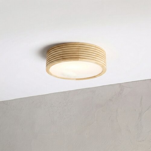  Kupatilska plafonska svetiljka NATURAL MODERN 2xE27/15W/230V prečnik 27,5 cm borovina Slike