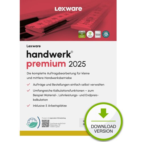 LEXWARE handwerk Premium 2025 - 1 Device, 1 Year - ESD-DownloadESD&amp;quot; Slike