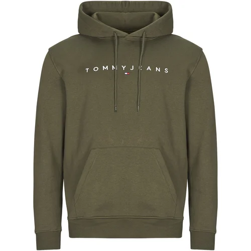 Tommy Jeans TJM REG LINEAR LOGO HOODIE EXT Zelena