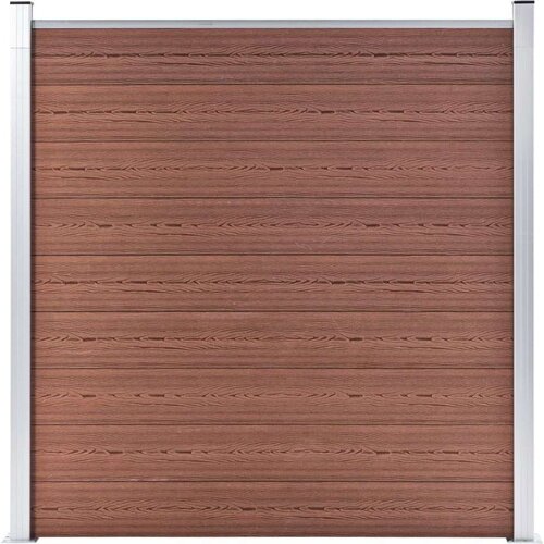 vidaXL vrtna ograda WPC 180 x 186 cm smeđa Cene
