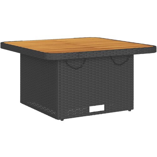  5-dijelna vrtna garnitura od poliratana s jastucima crna 80 x 80 x 71 cm Slike