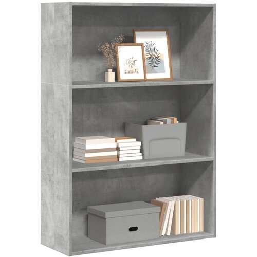  Regal za knjige boja betona 80x30x114 cm konstruirano drvo Cijene
