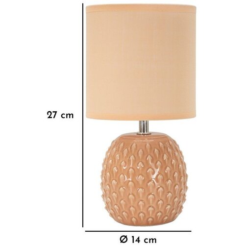 Mauro Ferretti Stolna lampa keramička boja breskve s tekstilnim sjenilom (visina 27 cm) Pontus &amp;ndash; Slike