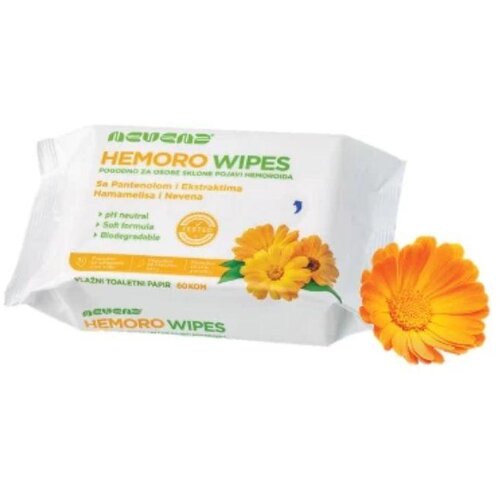 Nevena Vlažne Maramice Hemoro Wipes 60 Komada Slike