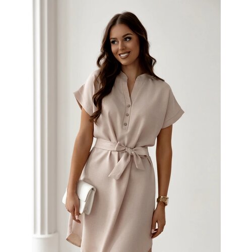 Resti Women&amp;rsquo;s mini dress with short sleeves and a buttoned neckline Slike