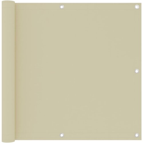 VidaXL balkonski zastor krem 90 x 500 cm od tkanine Oxford Slike