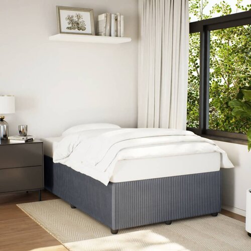 Furnova Posteljni okvir brez vzmetnico temno siva 120x190 cm žamet, (21937060) Slike