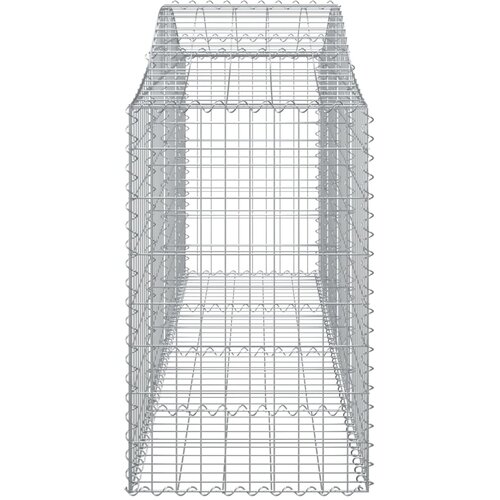  Lučne gabionske ko&amp;scaron;are 4 kom 200x50x80/100 cm pocinčano željezo Slike