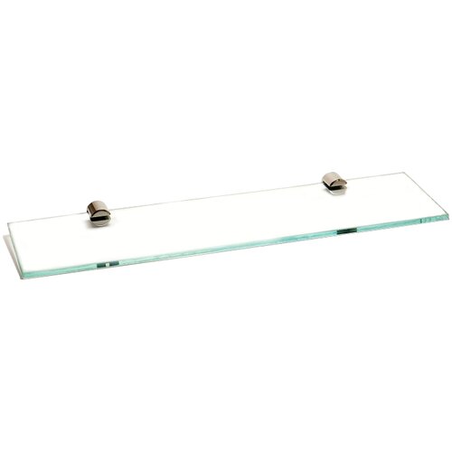 Staklena steklena polička (40 cm, inox) Slike