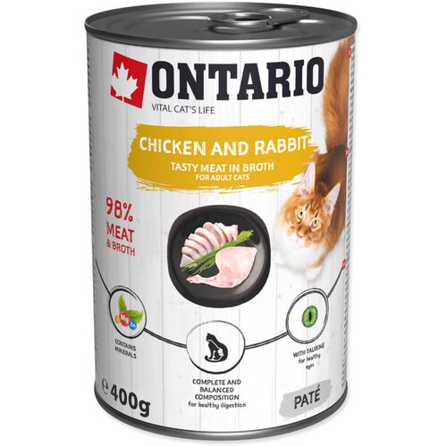 Ontario Cat Adult - kunčja pa&scaron;teta z brusnico 400 g Cene