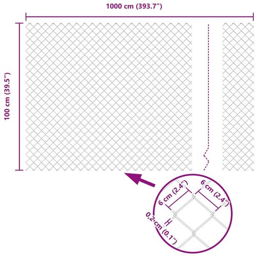 VidaXL Ograda sa 20 U stupova Srebrna 1x10 m Čelik Slike