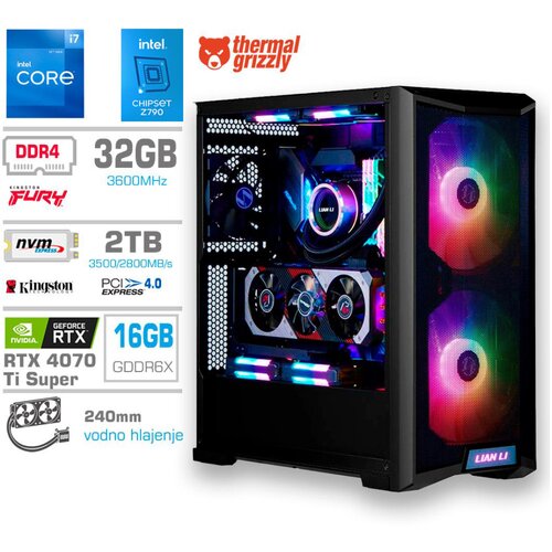 MEGA računalnik twr S10 i7-12700K/RTX4070Ti Super/32GB/2TB-4.0/1000W/Brez os/črn rgb, (21591482) Slike