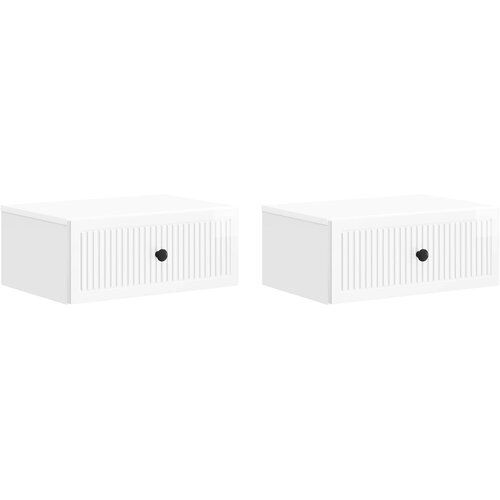  Noćni ormar 2 pcs Bijela visokog sjaja 49 x 34,5 x 20 cm Cene