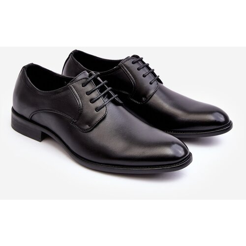 Kesi Men's leather shoes Black Harene Cene