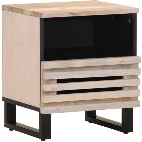 vidaXL Noćni ormarić 40 x 34 x 46 cm od masivno izbijeljeno drvo manga Cijene