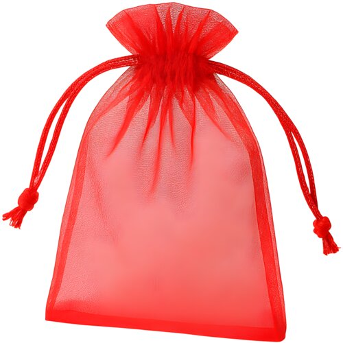 IZMAEL Darilna organza vrečka - Rdeča / 10x12cm / 10 kos Cene