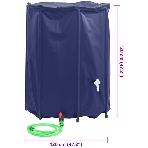  Spremnik za vodu sa slavinom sklopivi 1350 L PVC Slike