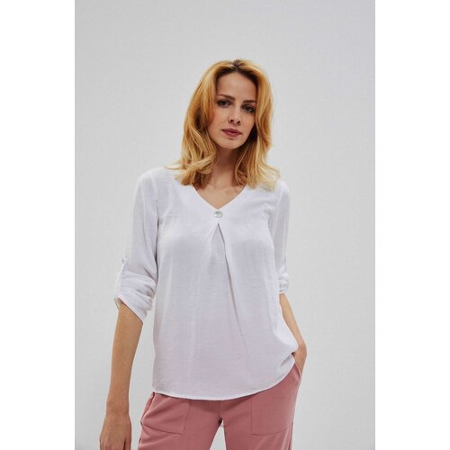 Marisse Smooth Viscose Shirt L-Ko-3705 White Slike