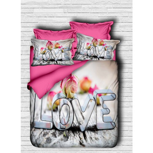  137 pinkwhite double duvet cover set Cene